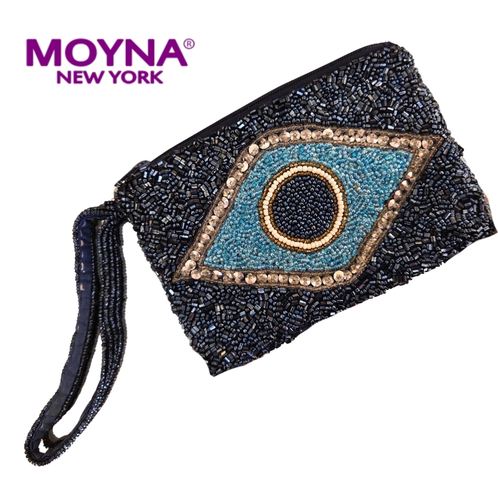 Moyna Beaded Silk Wristlet